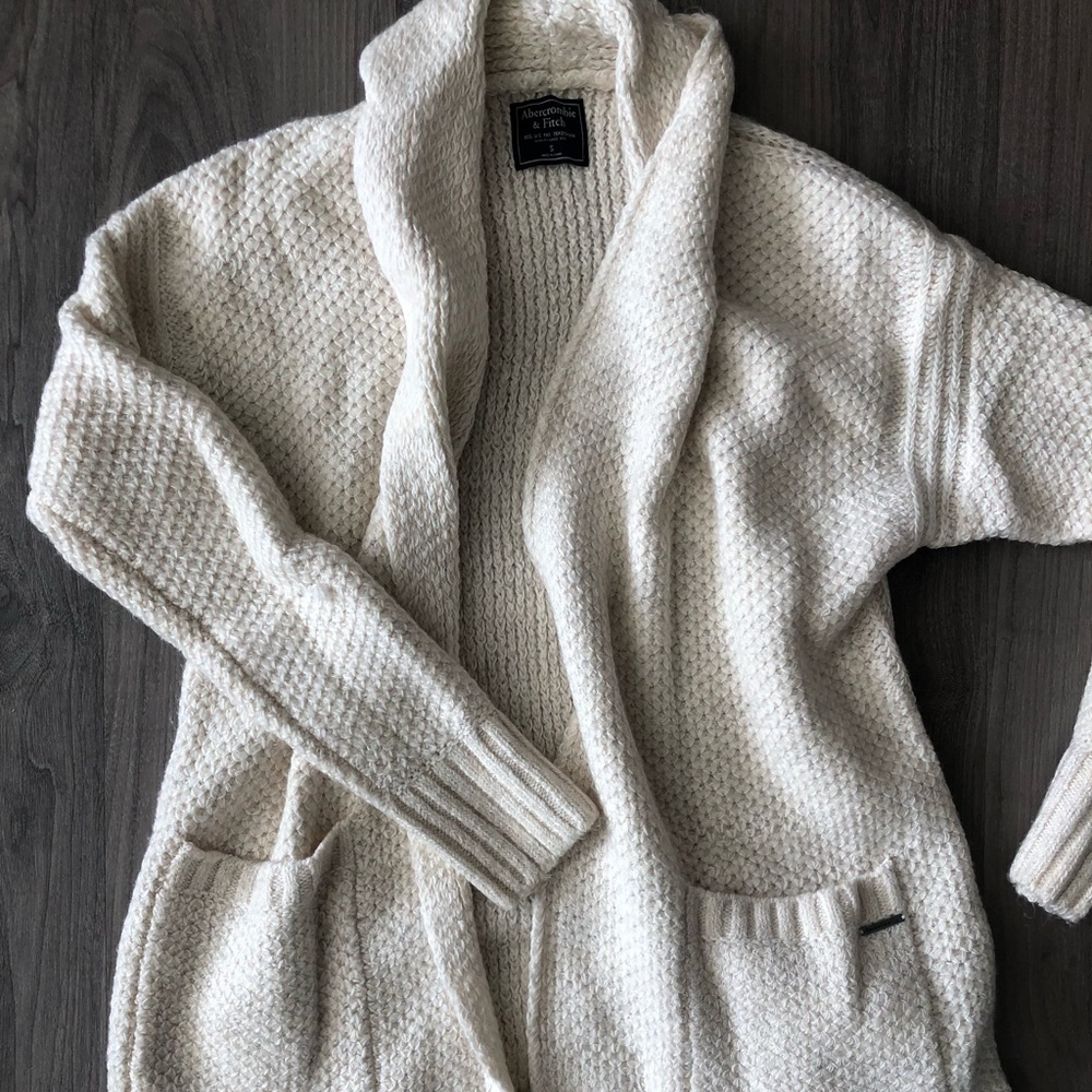 Cream Abercrombie Cardigan